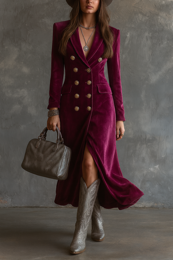 Victoria | Luxe Velvet Blazer Dress