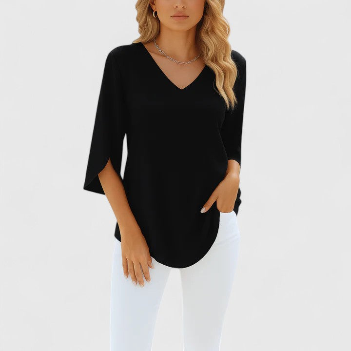 Annie | Sophisticated V-Neck Blouse