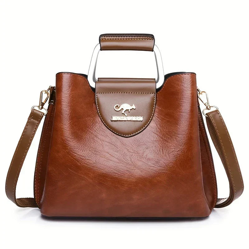 Isabella - Chic Leather Bucket Bag