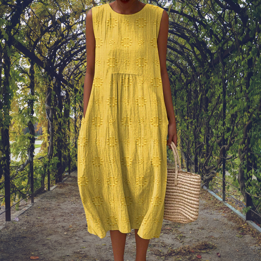 Aikaterini – Chic Sleeveless Dress with Convenient Pockets