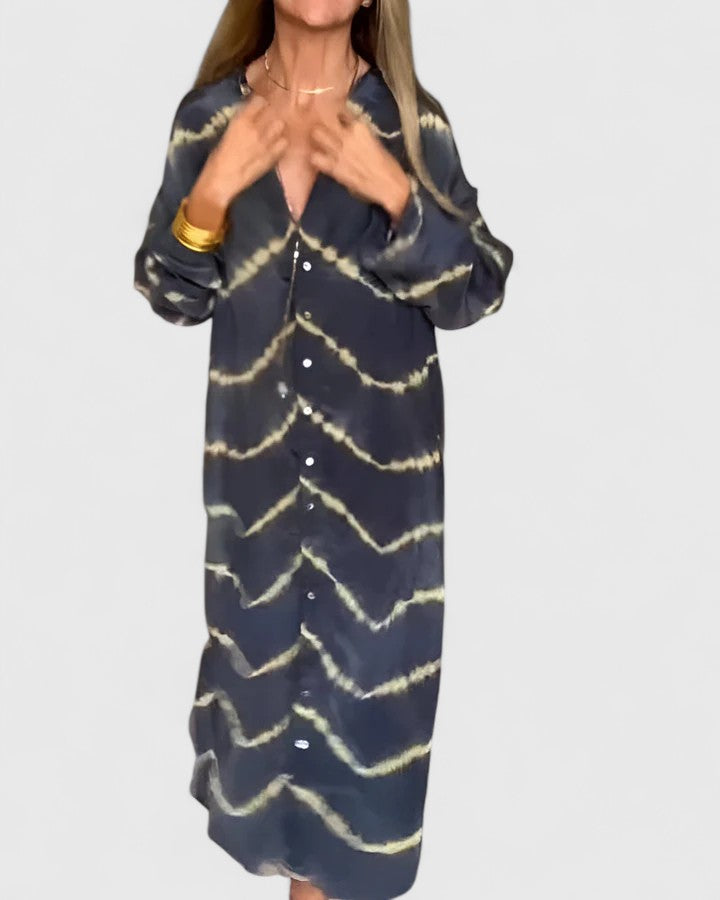 Amelie™ | Chic Bohemian Striped Maxi Dress