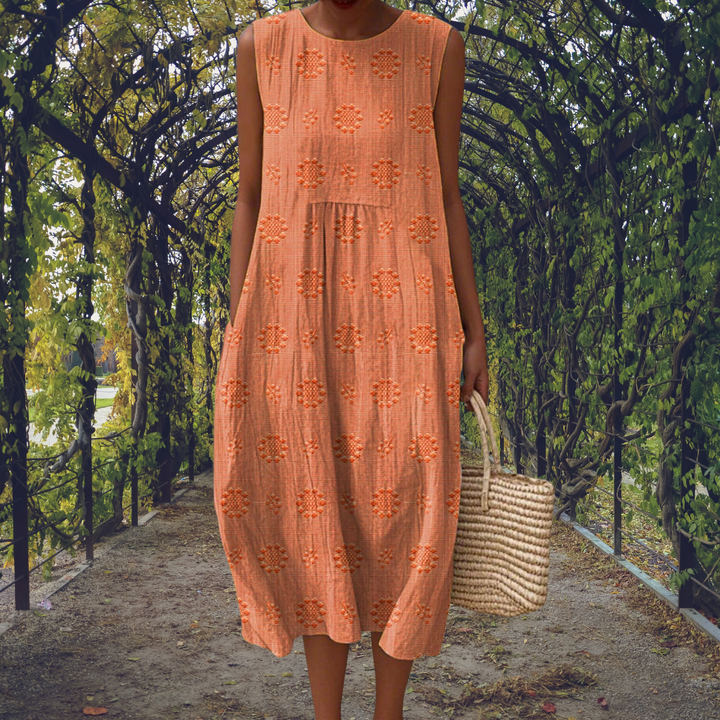 Aikaterini – Chic Sleeveless Dress with Convenient Pockets