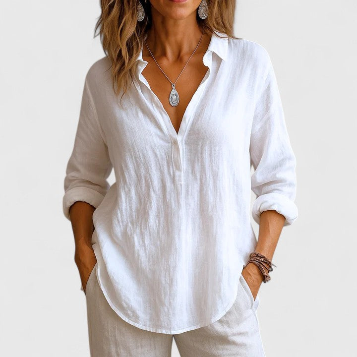 Annie | Comfortable Linen Blouse
