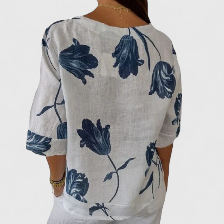 Annie | Elegant Floral Print Blouse