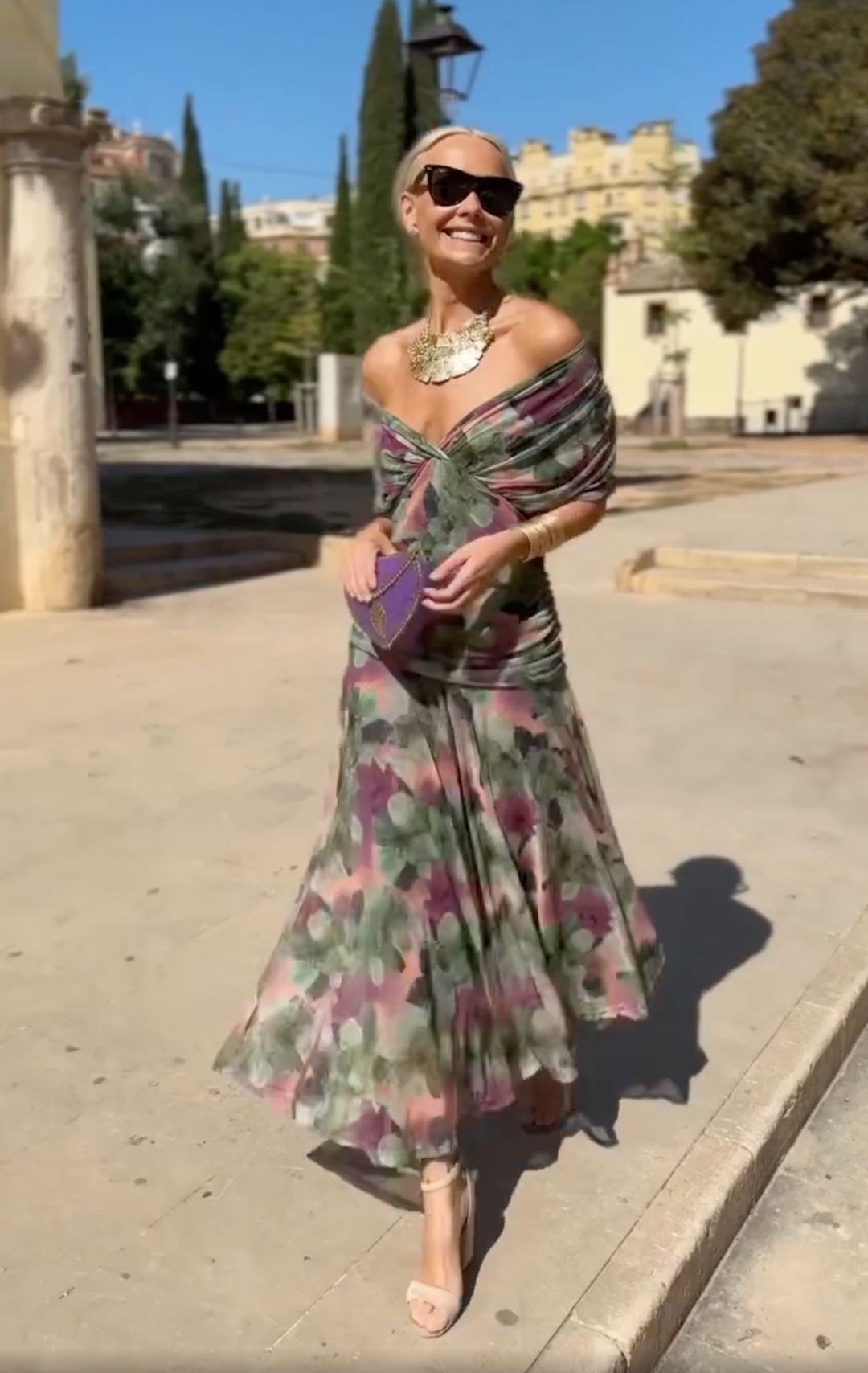Eloria | Chic Women's Floral Maxi Dress | Romantic Long Sleeve Design