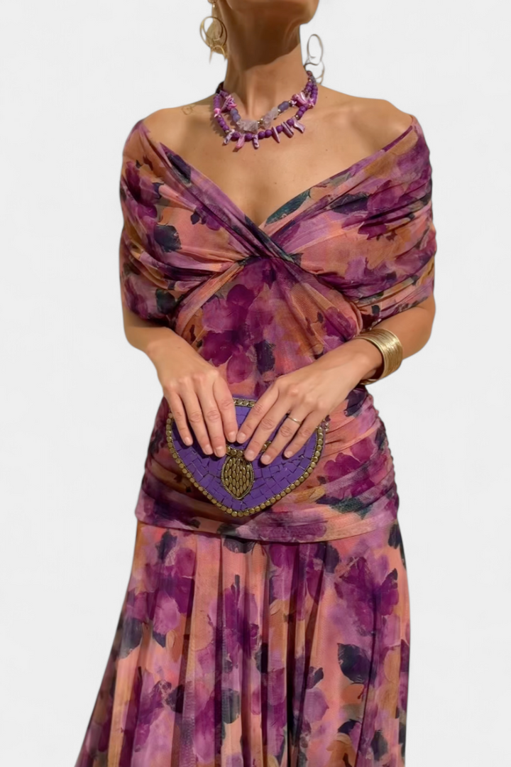 Eloria | Chic Women's Floral Maxi Dress | Romantic Long Sleeve Design