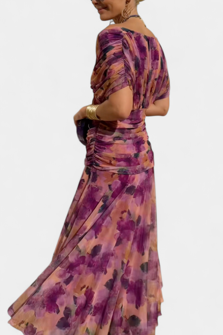 Alondra™ V-Neck Long Floral Dress