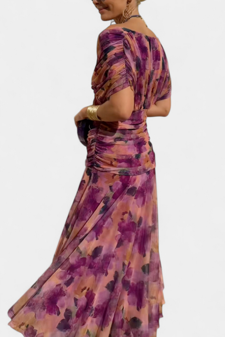 Alondra™ V-Neck Long Floral Dress
