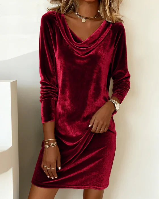 Frosina - Relaxed Fit Velvet Dress