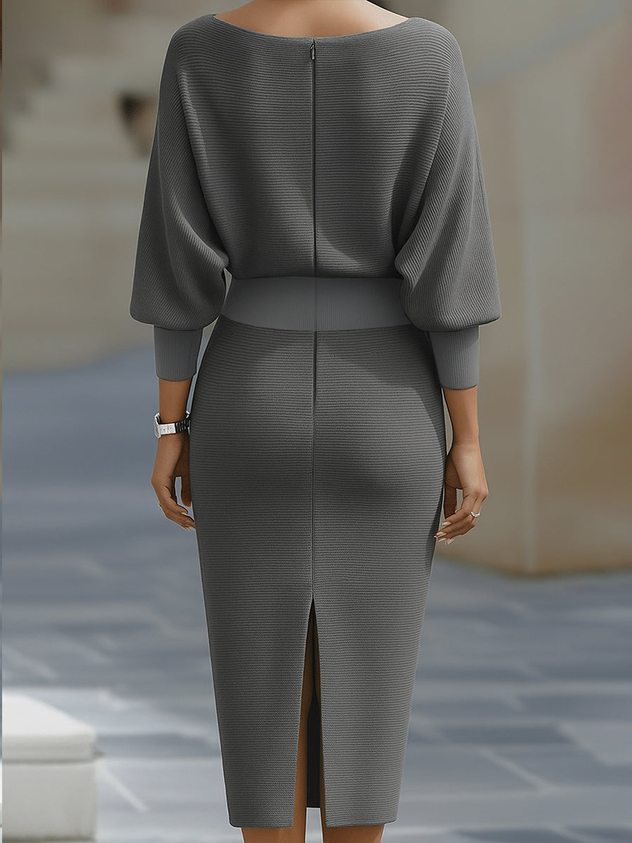 Brielle | Sophisticated Draped Midi Dress