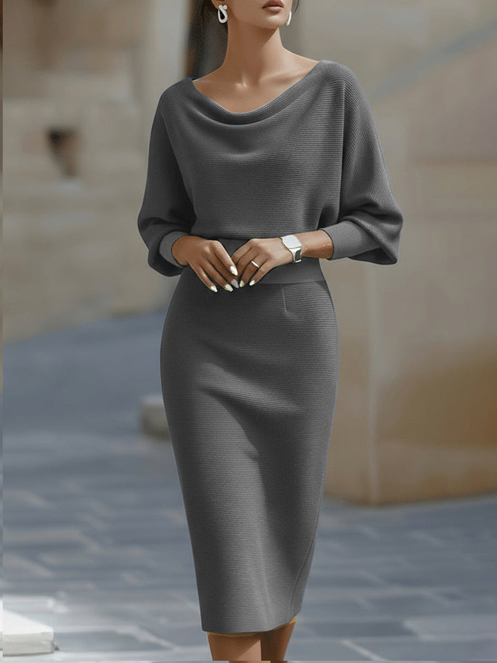 Brielle | Sophisticated Draped Midi Dress