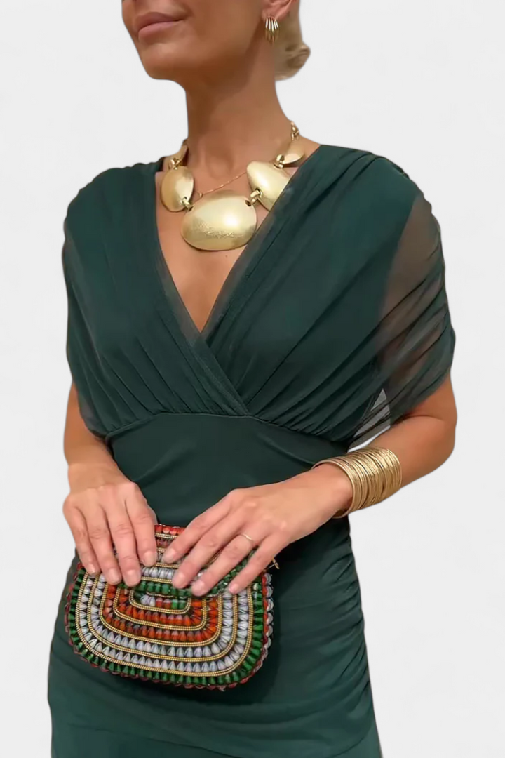 Hayden Laluna® | Sophisticated V-Neck Dress