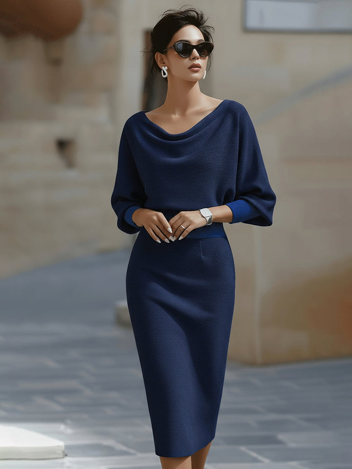 Brielle | Sophisticated Draped Midi Dress