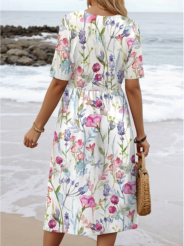 Carlyn | Flowing Floral Midi Dress
