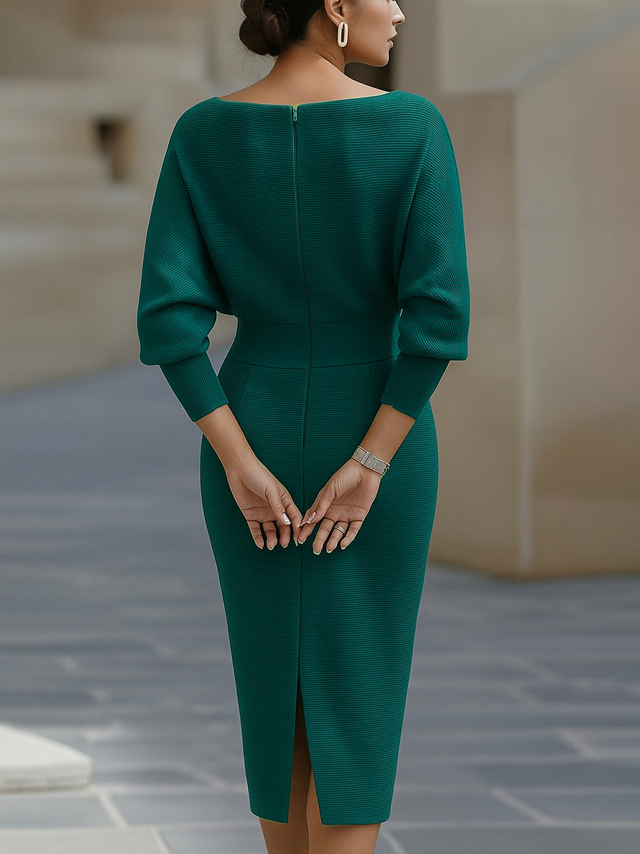 Brielle | Sophisticated Draped Midi Dress